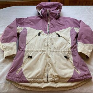 Obermyer Vintage Dynamic AH3 Ski Coat Cream and Purple Size 14